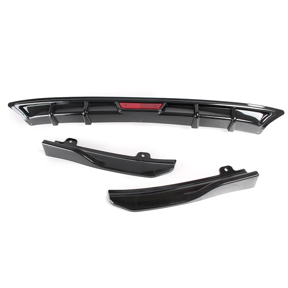 3 шт. стильный задний бампер из АБС-углеродного волокна спойлер для крыла Honda Accord