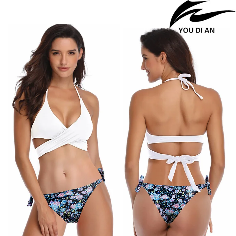 Женский купальник бикини с низкой посадкой купальный костюм для плавания в