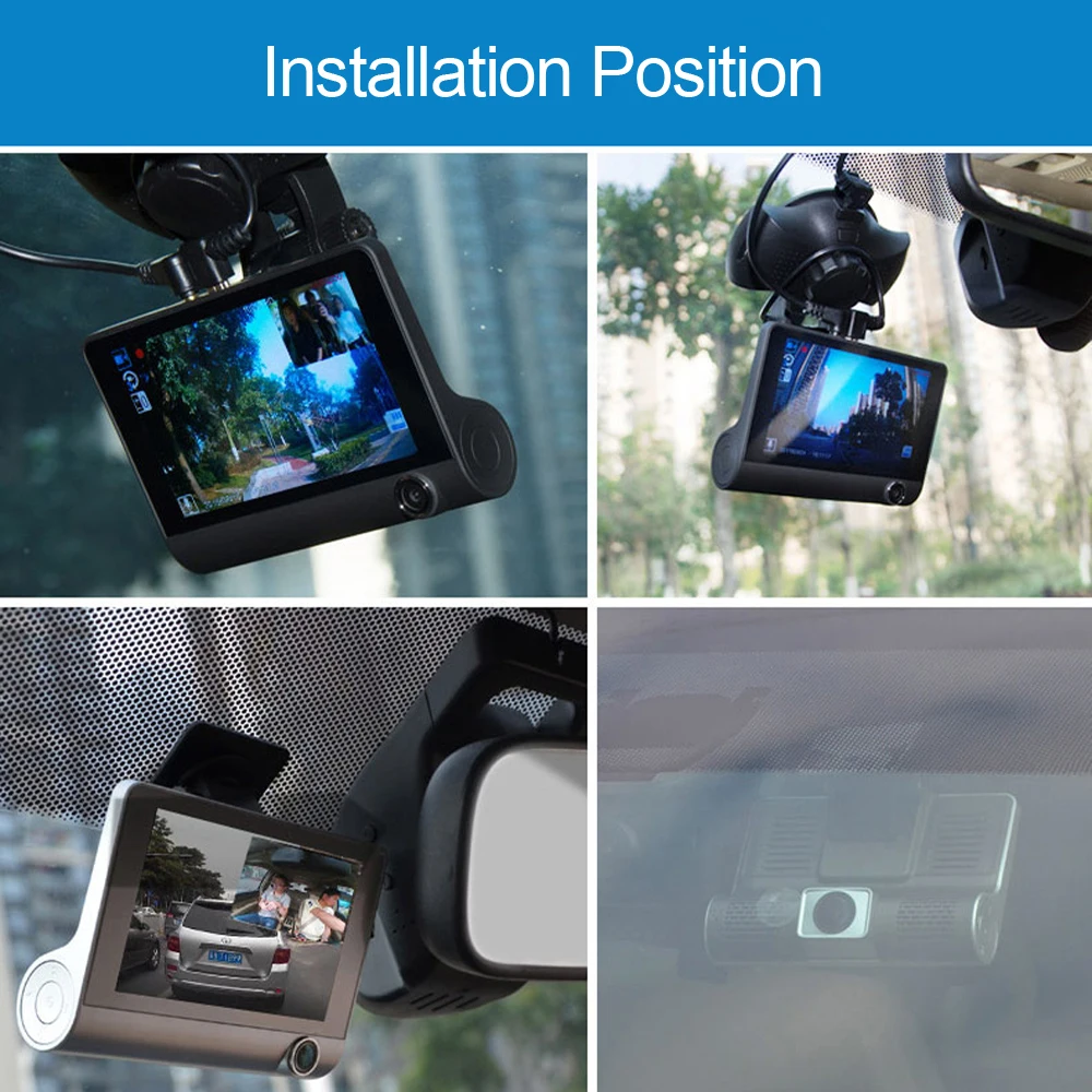 CRUZ Car DVR 3 камеры объектив 4 0 дюйма Dash камера двойной с камерой заднего вида