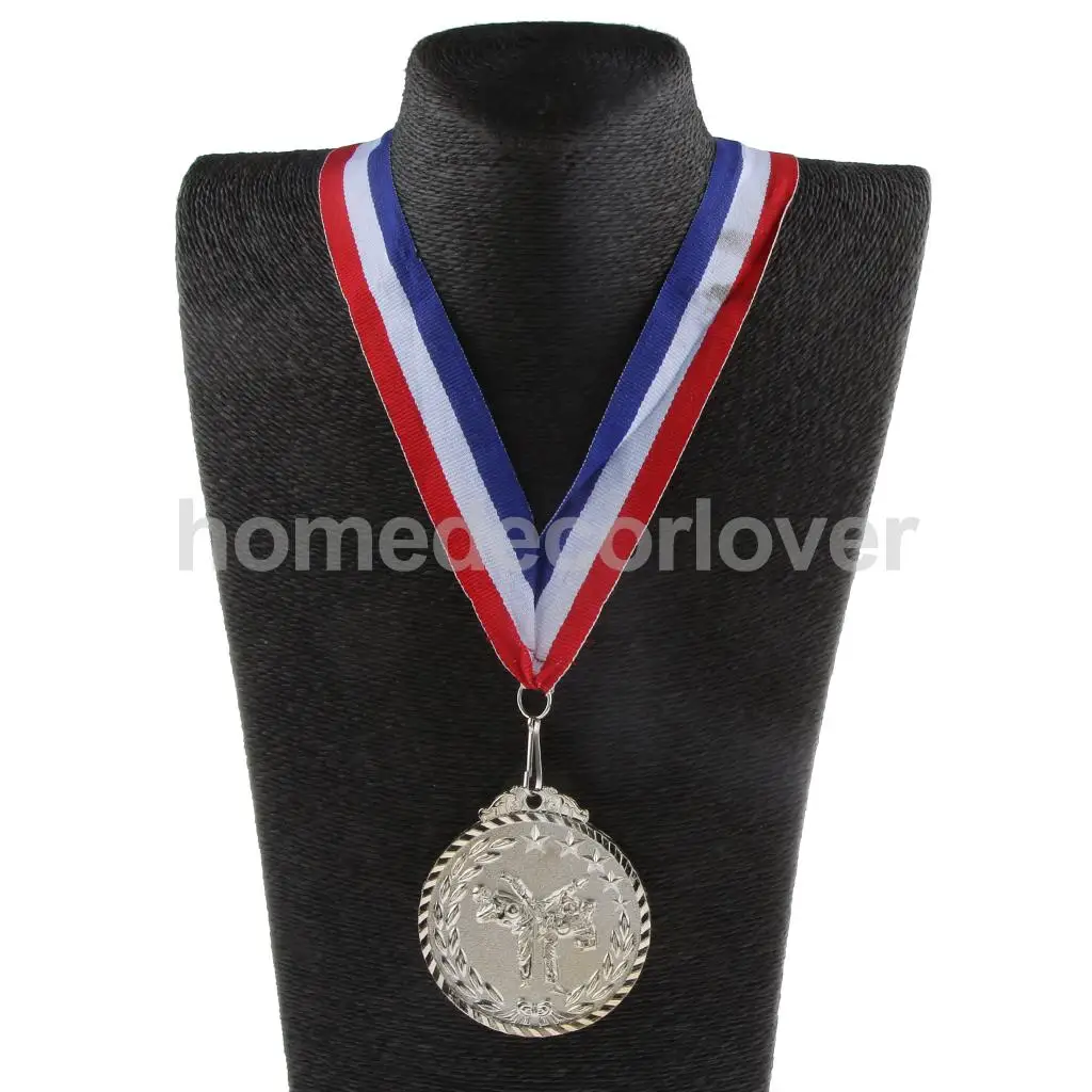 Taekwondo Silver Детские победители медаль спортивные игры костюм вечерние призовые награды-золото/серебро/бронза медаль - Цвет: Taekwondo Silver
