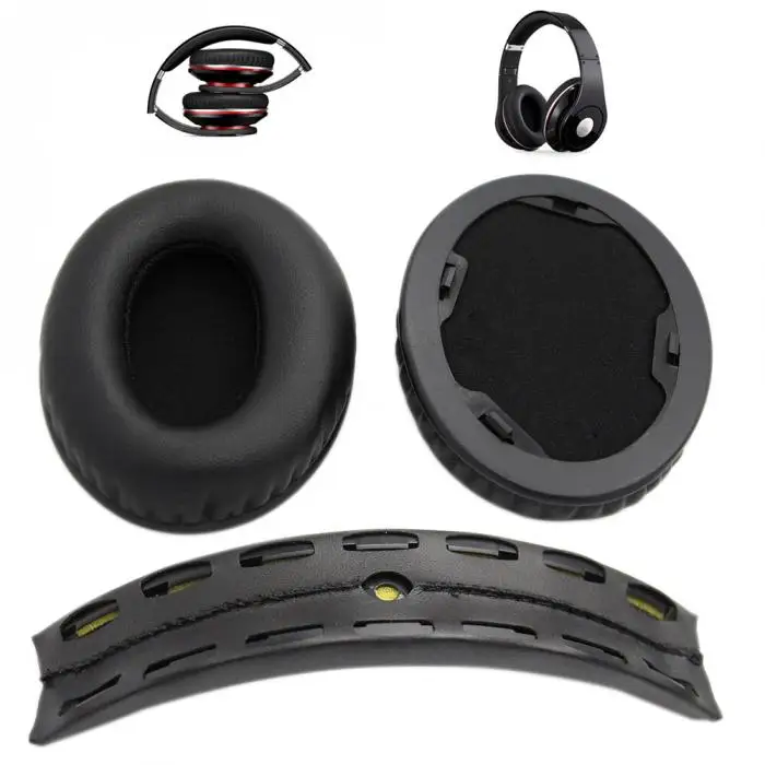 1 пара сменных амбушюр+ оголовье для наушников Beats by dr dre Studio 1,0 белый/черный GDeals