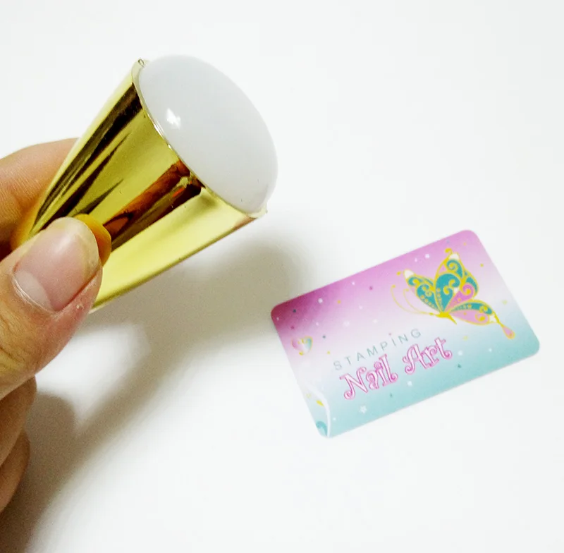 Стемпер для дизайна ногтей пластиковая пластина стемпера золотое покрытие