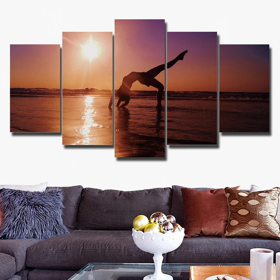 Модульные картины на холсте декор комната настенное искусство 5 шт. для женщин