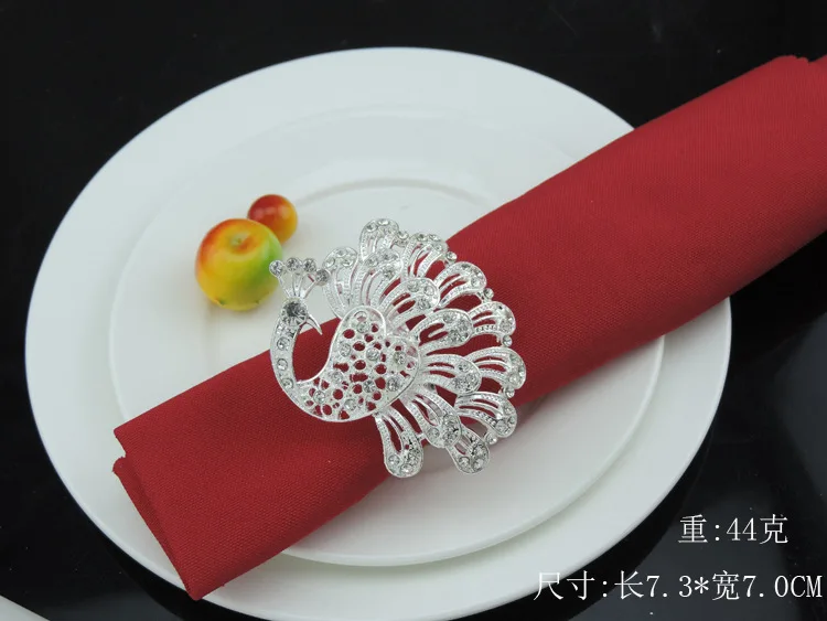 10 шт. высокого качества Салфетка кольцо с бриллиантом салфетница дома ресторана