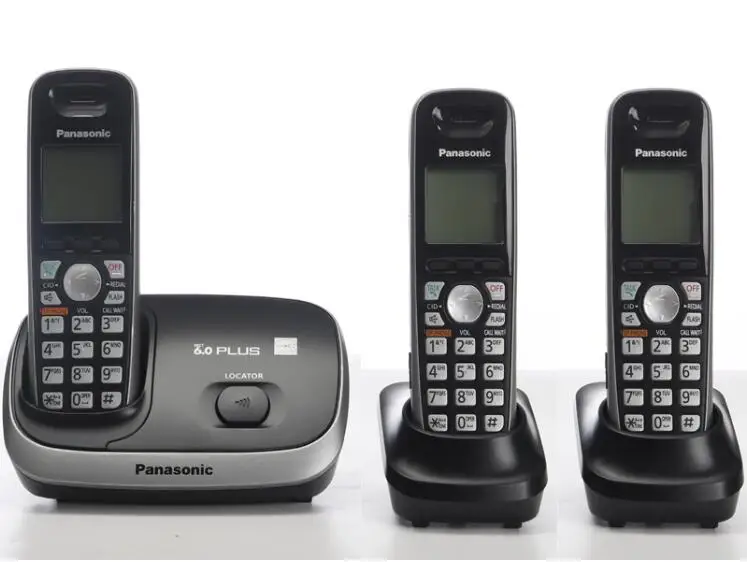 Three Handsets DECT 6,0 Plus цифровой беспроводной стационарный телефон с внутренней связью ID Handfree Домашний Беспроводной телефон черный - Цвет: Three Handsets