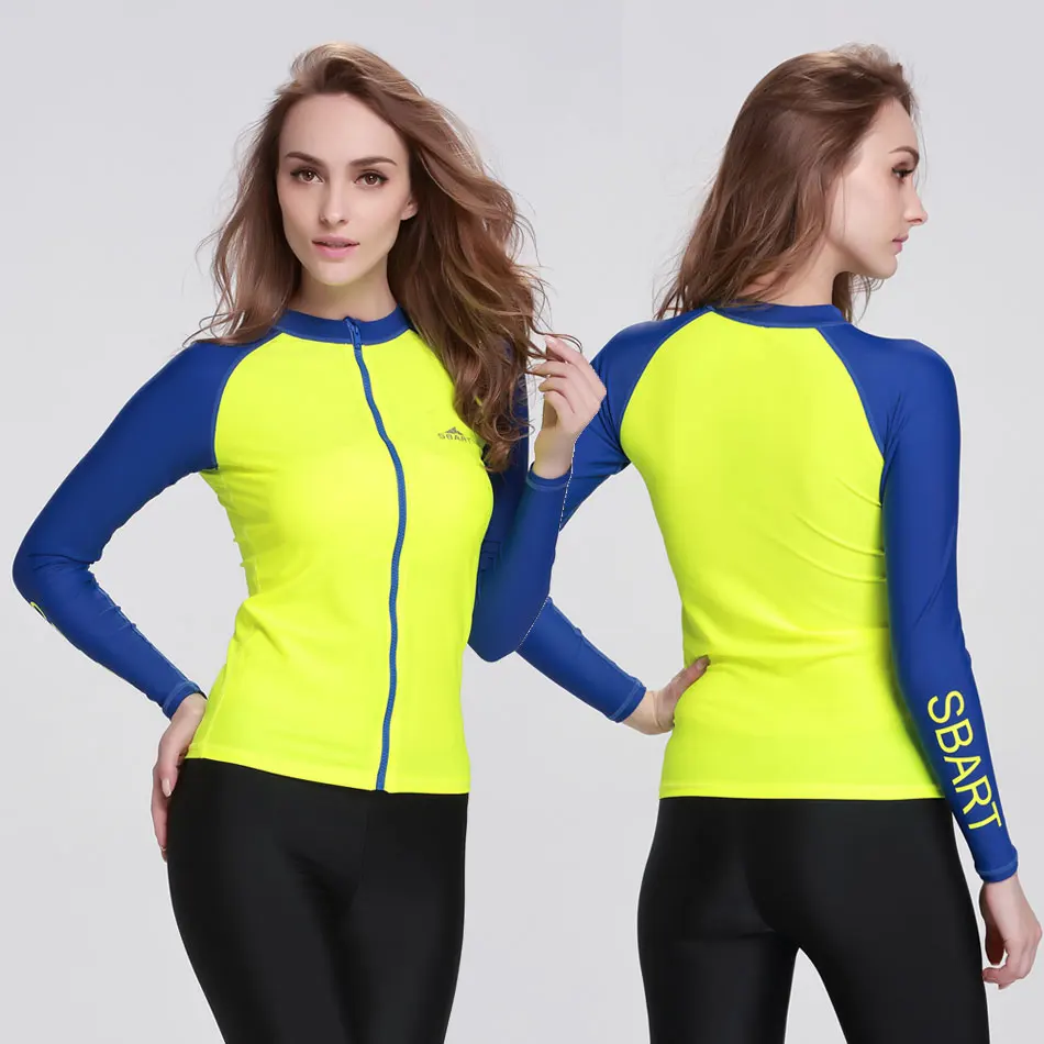 2016 NEW UV Women Rash Guard Skinny Long Sleeves T Shirts Sun Protection Women's Basic Skins Crew Rashguard Top | Спорт и