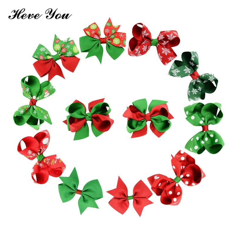 

Heve You 20/50/100 Pcs Christmas Dog Hair Clips Handmade Hairpin Festival Pet Accessories Dog Bow Cat Grooming Bows Charm Gifts