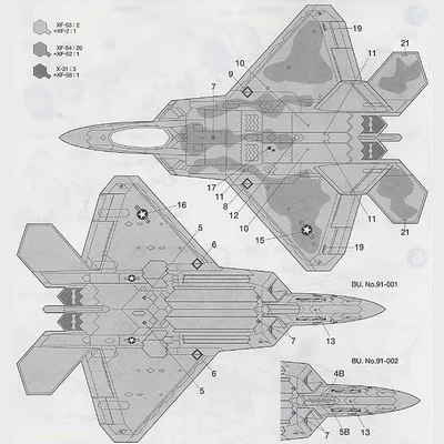 Модель самолета в масштабе 1/72 F-22 США модель истребителя сборка Tamiya 60763 сделай сам