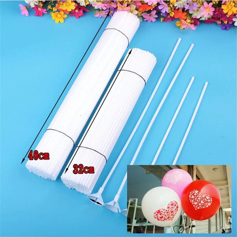 100 компл./упак. новые пластиковые воздушные шары стержни палочки чашка с крышкой