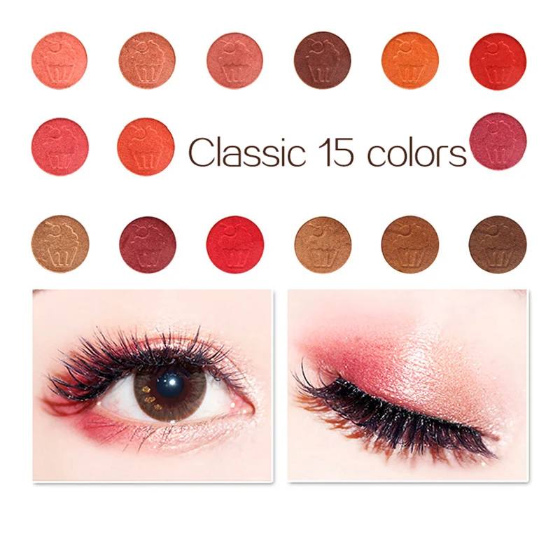 Макияж бренд 15 цветов одиночные Металлические тени для век макияж Палитра