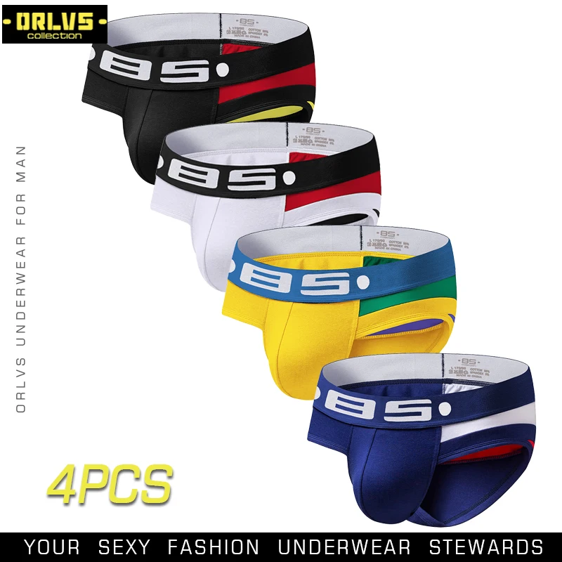 Мужские трусы брифы с низкой посадкой BS черные дышащие из хлопка карманами