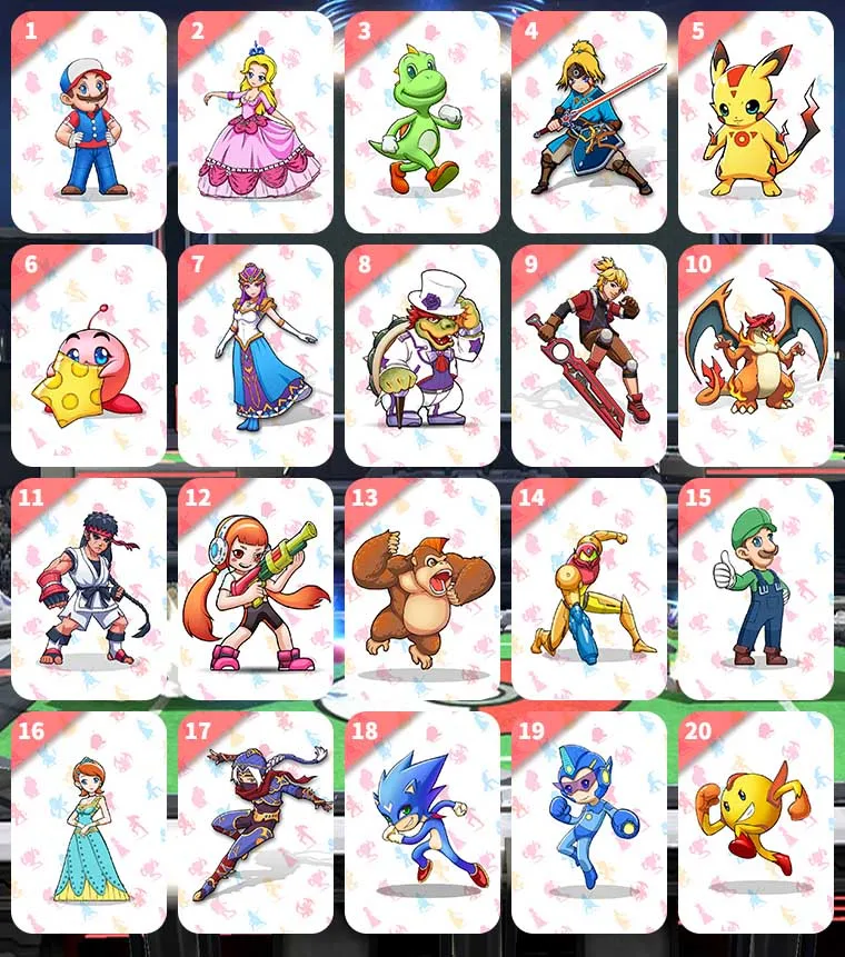 20pcs Super Smash Br Легенда о Зельде Link's Awakening DX NTAG215 печатная NFC карта написанная Tagmo может работать для переключения последние данные полный набор - Цвет: 20pcs Super Smash Br