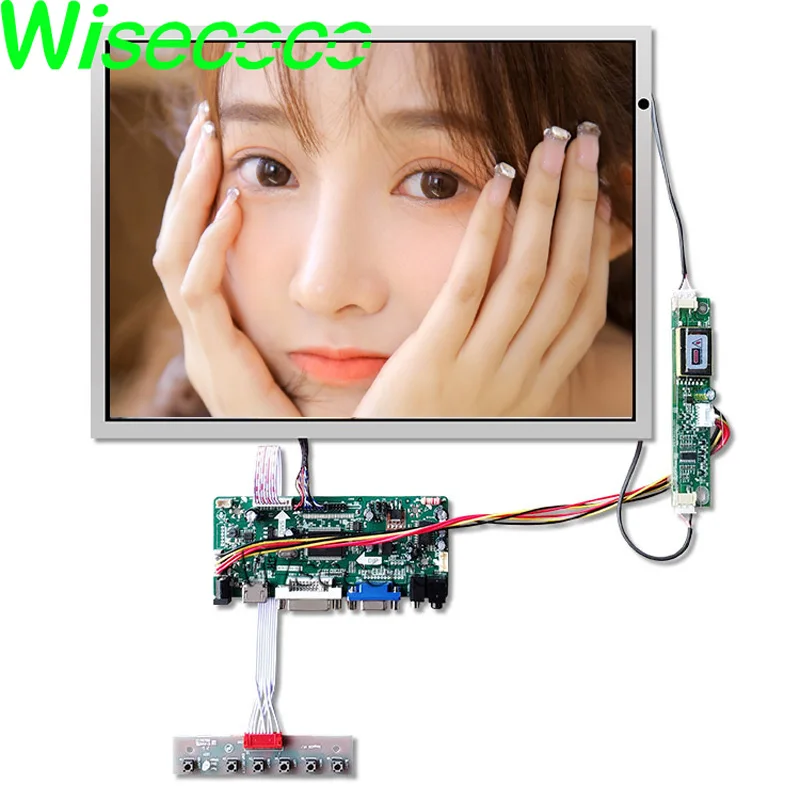 

Wisecoco Lcd Display 15 Inch Tft 1024x768 Lcd Screen Industrial For Pos Machine Vga Dvi Control Board