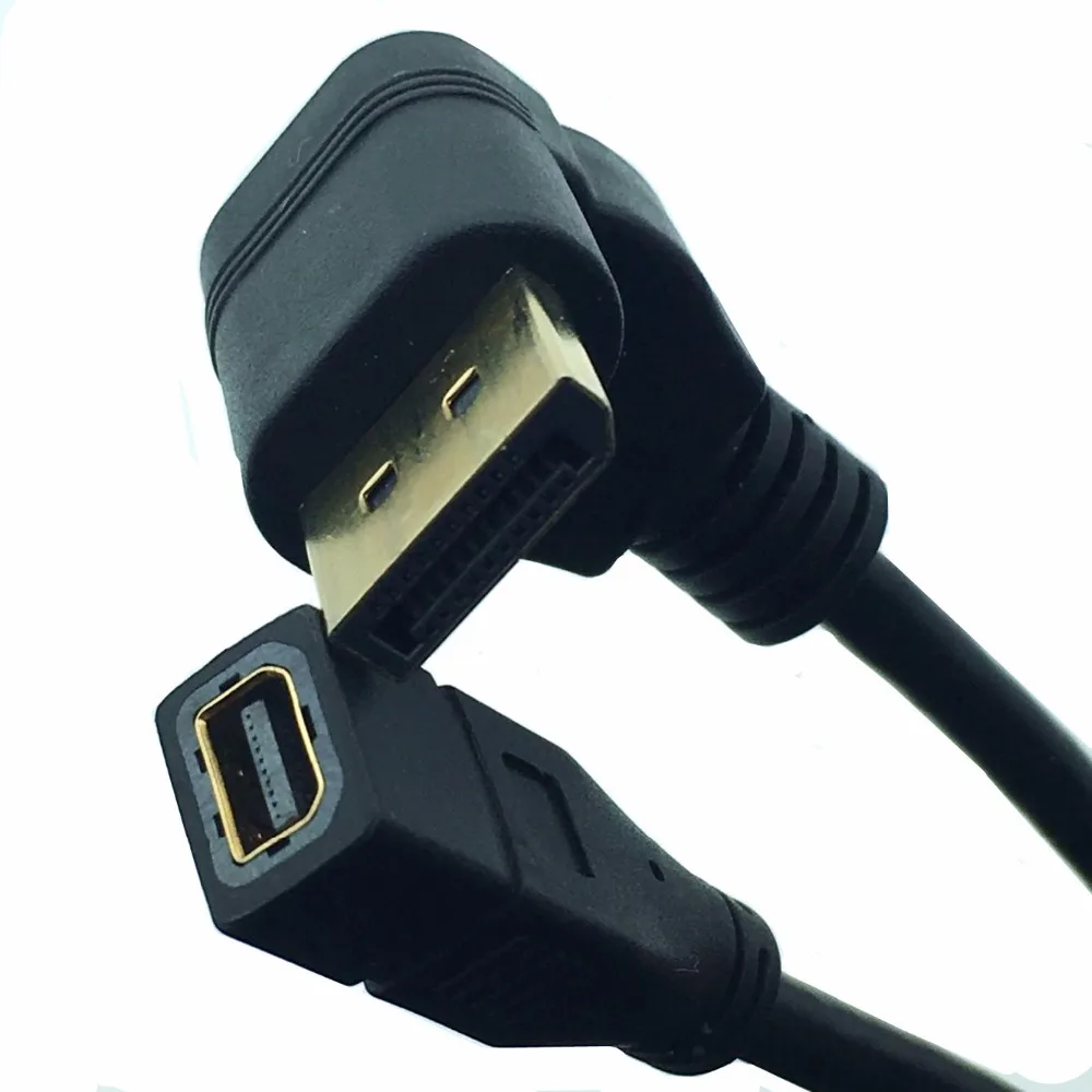 DisplayPort папа мама мини Thunderbolt 90 градусов вверх и вниз влево вправо угловой DP