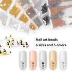Маленькие бусины из нержавеющей стали 0,40,6 мм, металлические украшения для ногтей, розовое золото, икра, инструмент для ногтей, шпильки, аксессуары