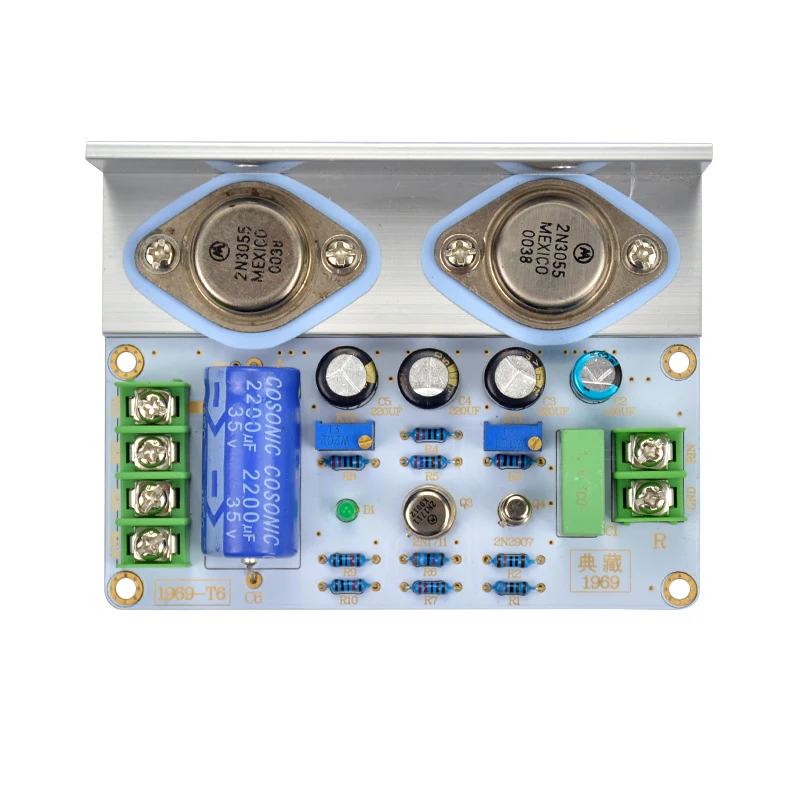 AIYIMA 1 шт.. 1969 класс A Усилитель мощности доска 10 15 Вт HiFi аудио Amplificador MOT/2N3055 PCB