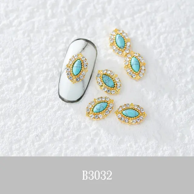 B3032 20 шт./лот, овальные/капли/сердце, Мраморная текстура, 3D сплав, стразы для дизайна ногтей, металлические маникюрные аксессуары для ногтей, DIY украшения ногтей, подвески - Цвет: B3032
