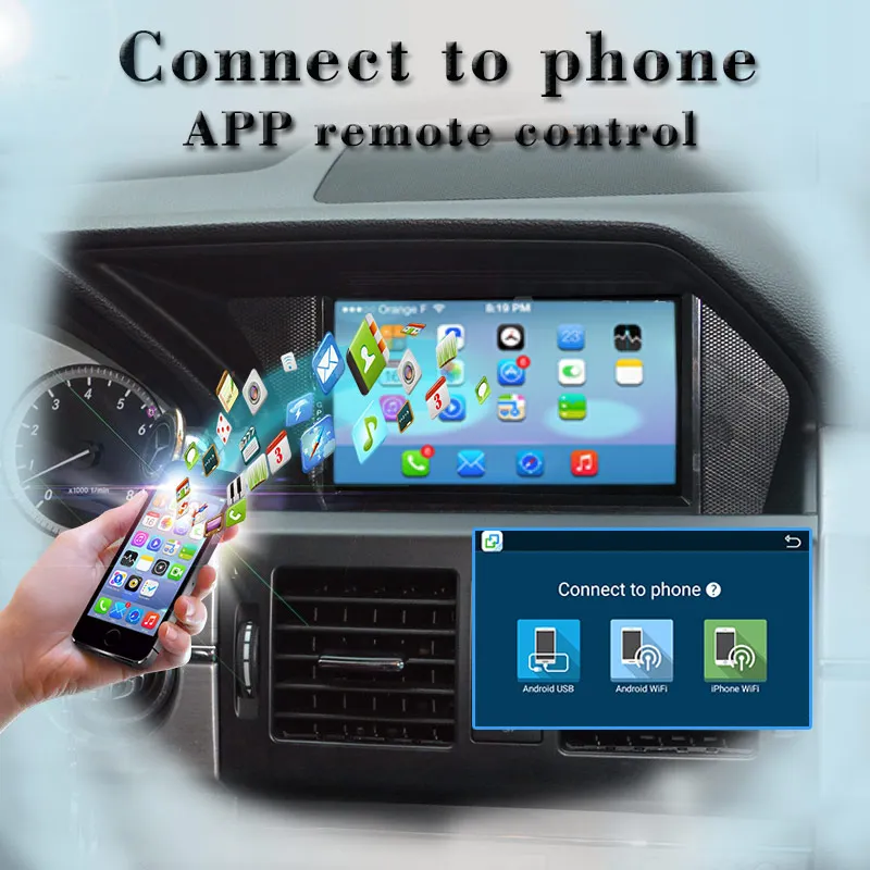 Головное устройство 7 &quotAndroid головное стерео мультимедиа GPS для Mercedes Benz GLK X204 2010 2011