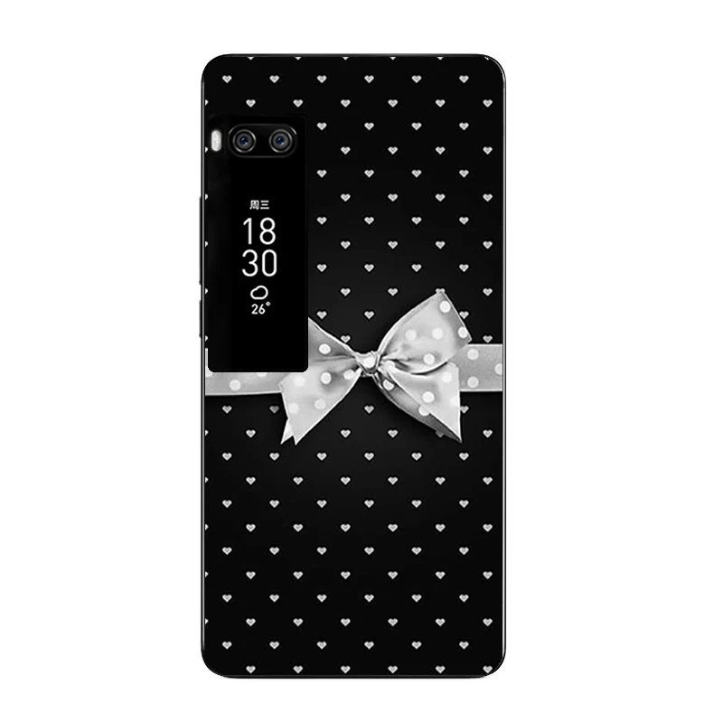 Для Meizu Pro6 7 Plus чехол для телефона для Meizu MX4 Pro силиконовый чехол Прозрачный для Meizu Pro5 чехол ТПУ черный и белый узор - Цвет: 9179 09