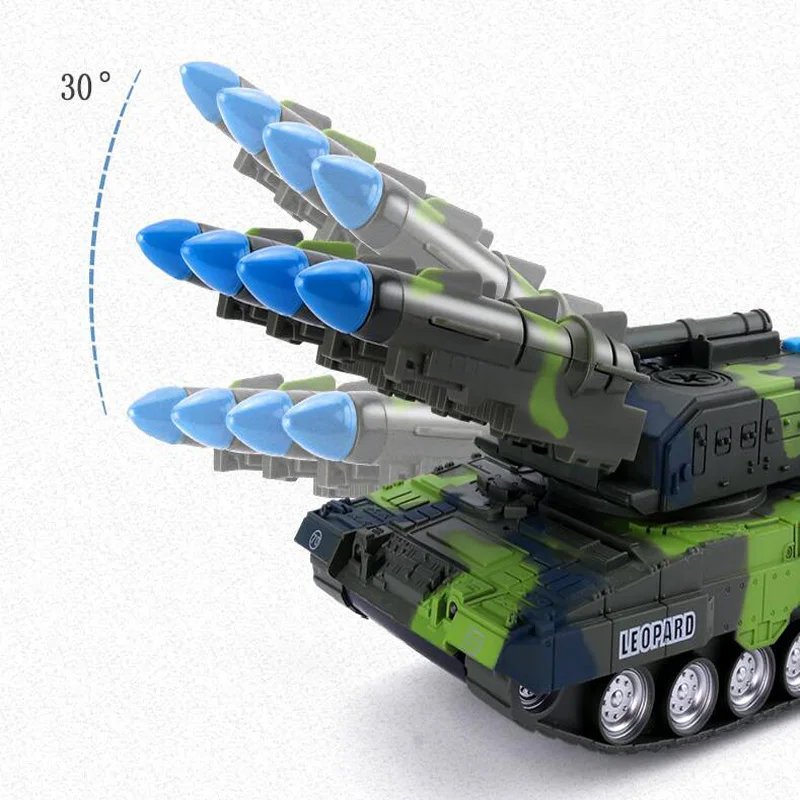 360 ° вращающийся детская игрушка бак имитационная модель тигр военный