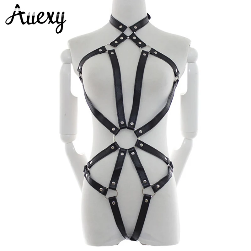 AUEXY кожа сексуальные бондаж игрушки для пары голые груди женщины мужчины тело