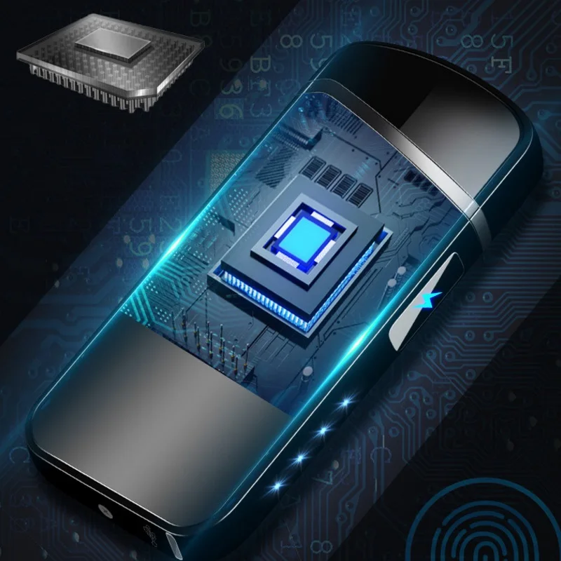 Двойная дуговая электронная USB Зажигалка, сенсорная Индукционная перезаряжаемая зажигалка, ветрозащитные зажигалки, аксессуары для курения, мужские подарки