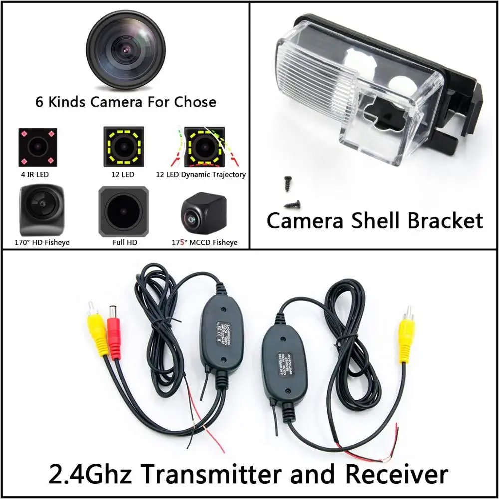 Camera with Wireless 175 градусов 1080P рыбий глаз задний вид автомобиля камера для Nissan 350Z Versa Tiida Leaf Sentra 370Z GT-R парковочный монитор - Название цвета: Camera with Wireless