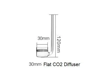 Flat Diffuser 30 ADA Quailty VIV мини плоский круглый нижний стеклянный регулятор для аквариума подвесной СО2 распылитель аквариума для растений для выращивания рыб - Цвет: Flat Diffuser 30