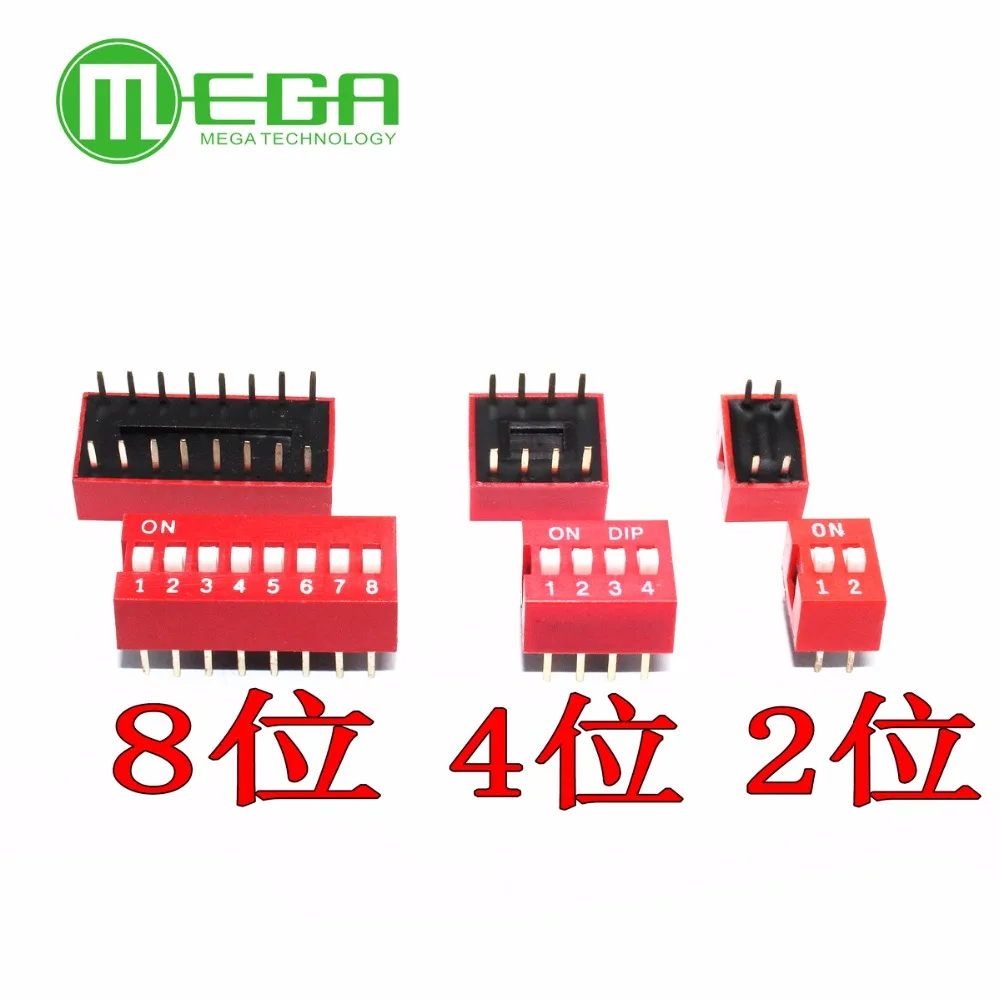 10 шт. 4 положения P DIP Switch 2 54 мм Шаг ряда 8 Pin Slide комплекты автоматизации|kit kits|kit pin2 54mm