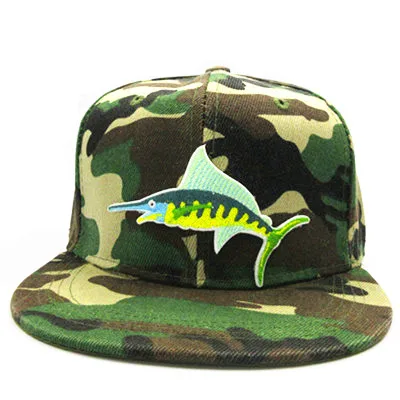 camouflage LDSLYJR хлопковая бейсболка в стиле хип-хоп с вышивкой в виде рыбок и животных, регулируемая бейсболка для детей и взрослых, размер 320 - Цвет: camouflage