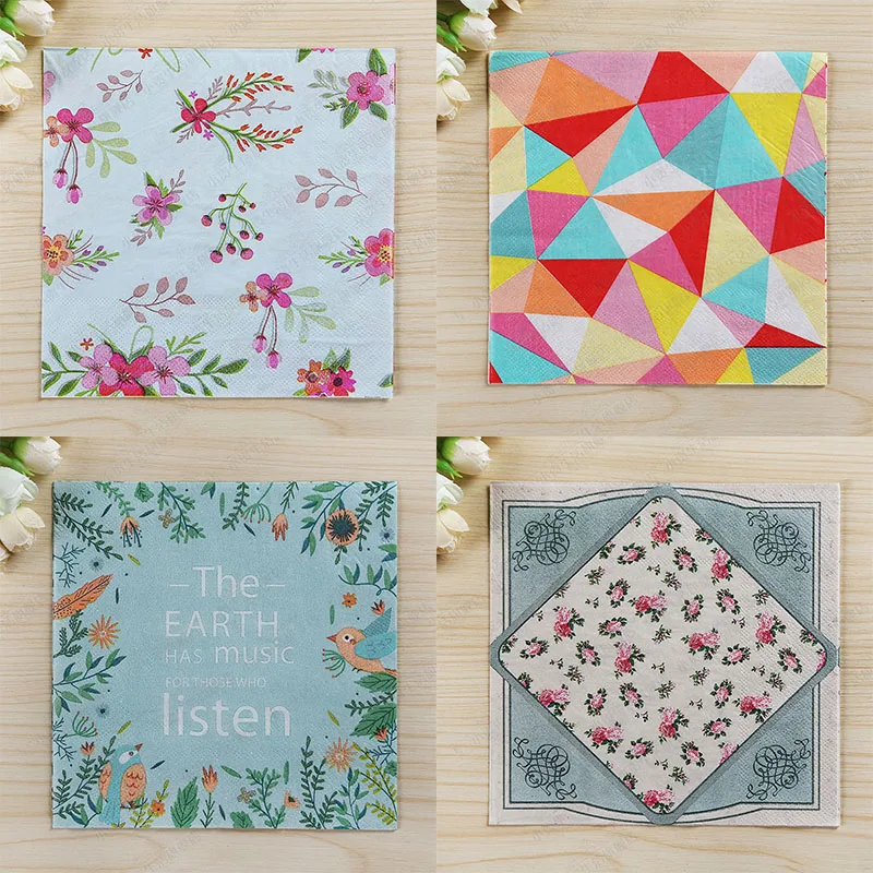 200 шт геометрическая фигура ткань салфетки зеленый красный оранжевый синий