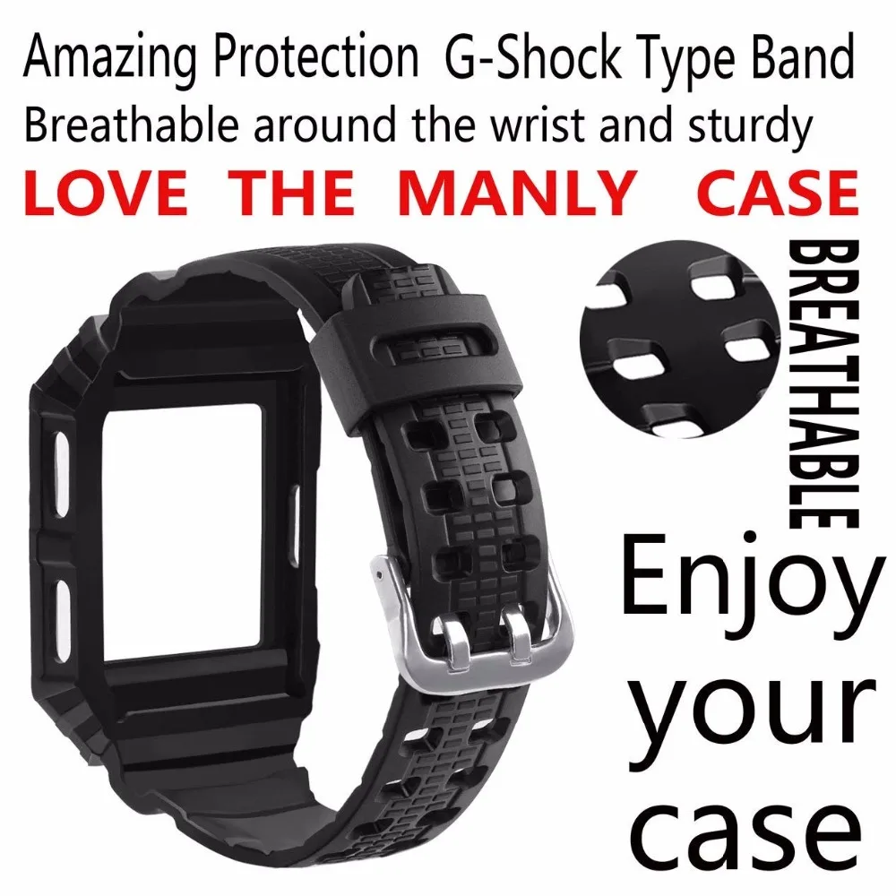 BOX-W Fitbit Ionic Bands Rugged Buckle Case Strap Replacement for Smartwatch | Электроника
