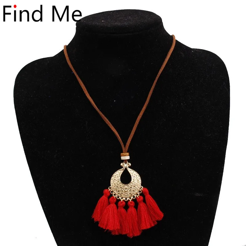 Женское многослойное ожерелье Find Me длинное плетеное с кисточками в стиле бохо