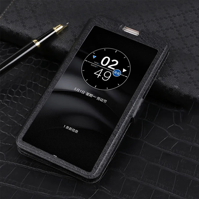 Роскошный флип-чехол для телефона BQ Aquaris ULite UPlus U2 V/VS чехол с окошком для просмотра кожаный защитный чехол для U Lite Plus