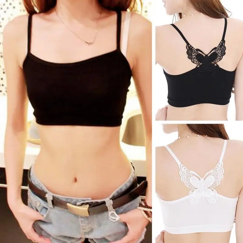 Модный женский сексуальный однотонный кружевной топ бюстье с бантиком сзади