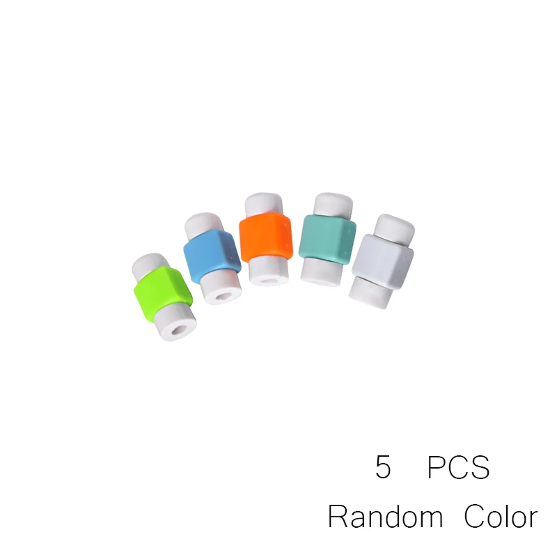 Random color-5 PCS Защитный чехол для передачи данных, защитный чехол для зарядного устройства, защита для зарядки телефона, защита для наушников - Цвет: Random color-5 PCS