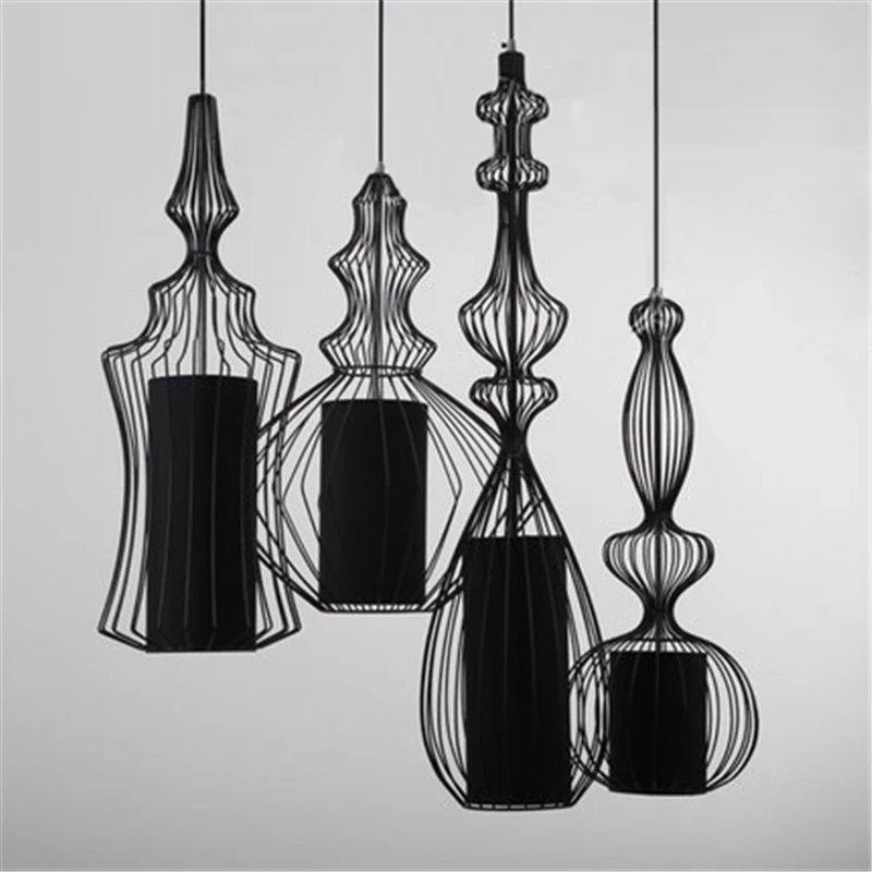 Черный/белый 4 шт./компл. металлический Лофт современные подвесные светильники