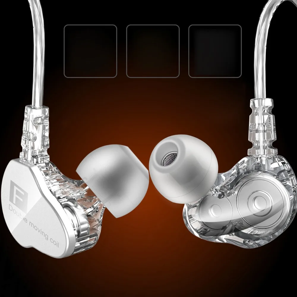 Fonge F4 HIFI DJ Проводная гарнитура наушники с двойным драйвером спортивные