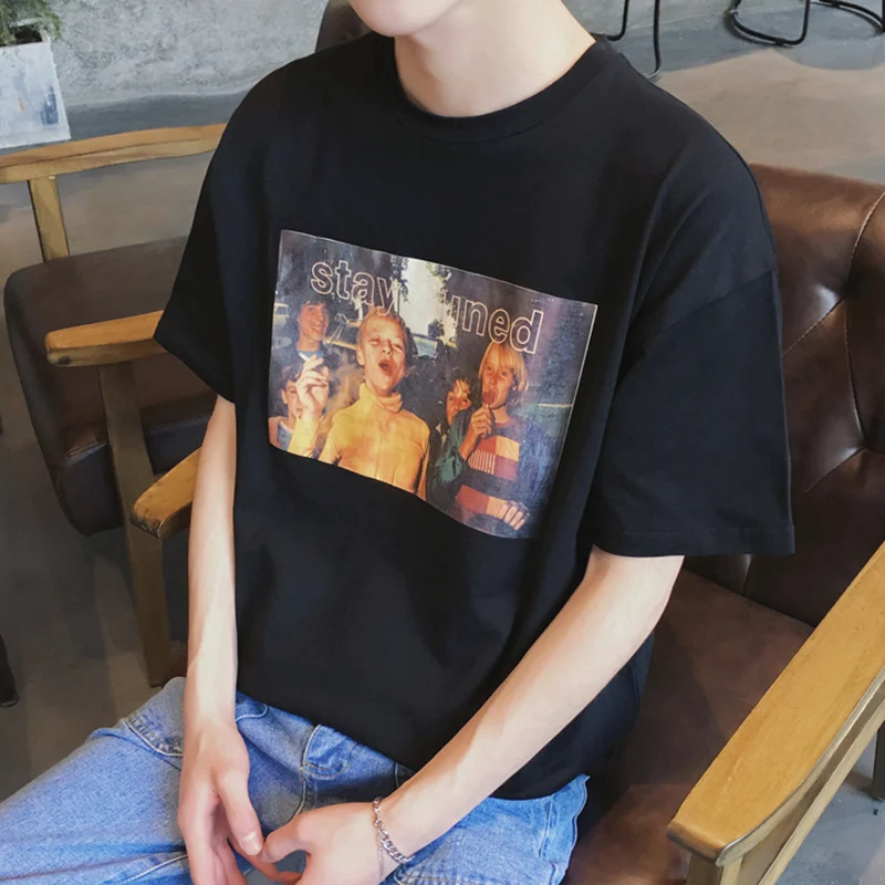 Забавные футболки с коротким рукавом для мужчин и женщин принтом в стиле хип хоп