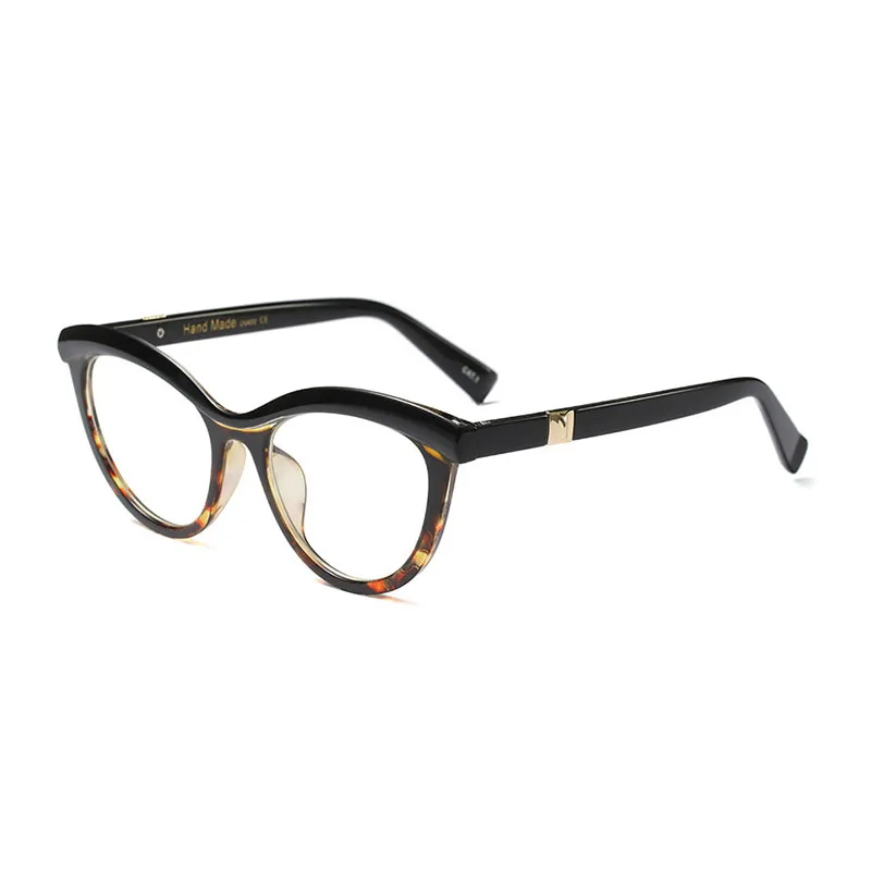 C02Black and Leopard TOYEARN винтажные женские очки для глаз кошки женские черные и леопардовые очки модный бренд дизайн оправа женские оптические очки - Цвет оправы: C02Black and Leopard