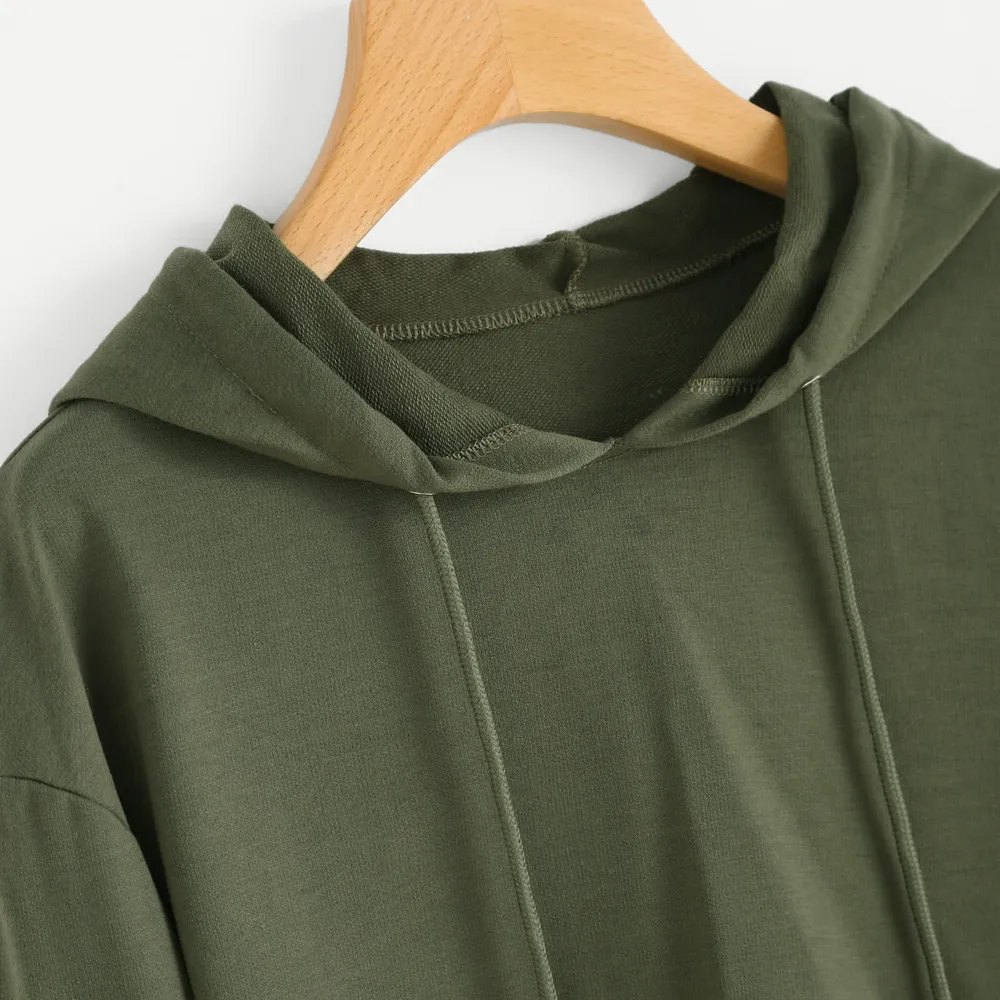 

Women Hoodie Sweatshirt Jumper Sweater soft and comfortable Crop Top Coat Sports Pullover Tops L50/0123