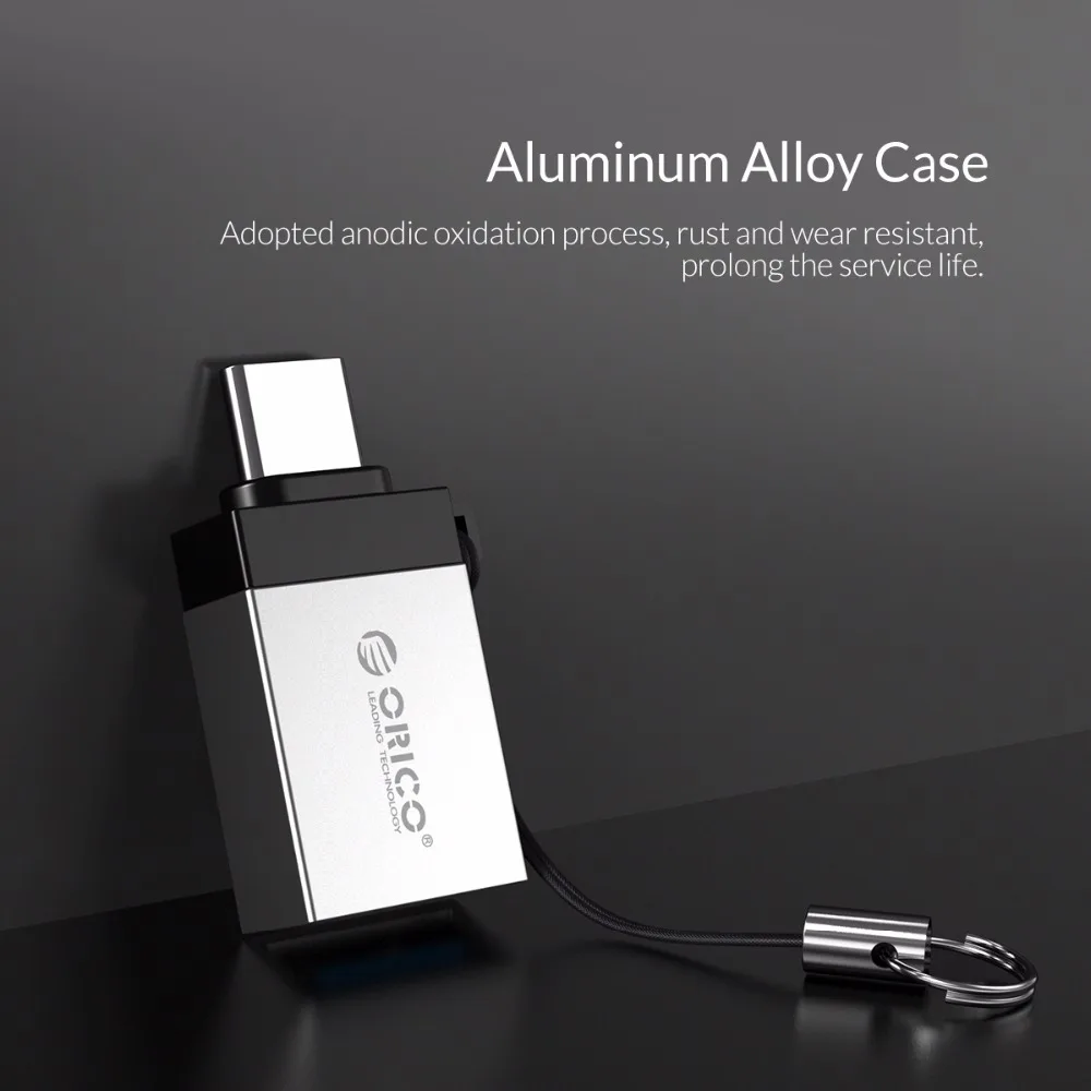 ORICO адаптер типа OTG C(M)-USB 3,0(F) Конвертор USB3.0 5 Гбит/с Скорость передачи данных анти-потерянный ремешок дизайн для телефонов и планшетов