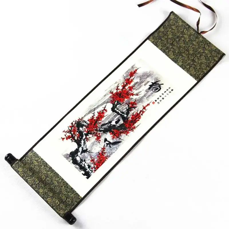 Картина из шелка с чернилами в китайском стиле Настенная картина для гостиной