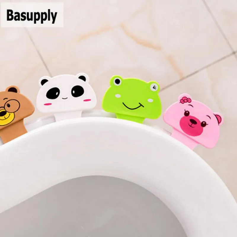 Basupply 4 шт. милое мультяшное портативное удобное устройство для крышки унитаза