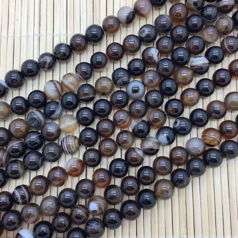 

Круглые Гладкие Бусины Из Натурального Коричневого камня, темно-кофейный цвет, 6 мм, 8 мм, 10 мм, 12 мм для бижутерии своими руками