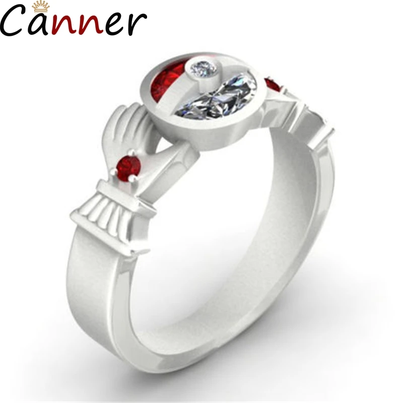 CANNER Покемон круглые кольца милые кристаллы со стразами Кольца для женщин девушек