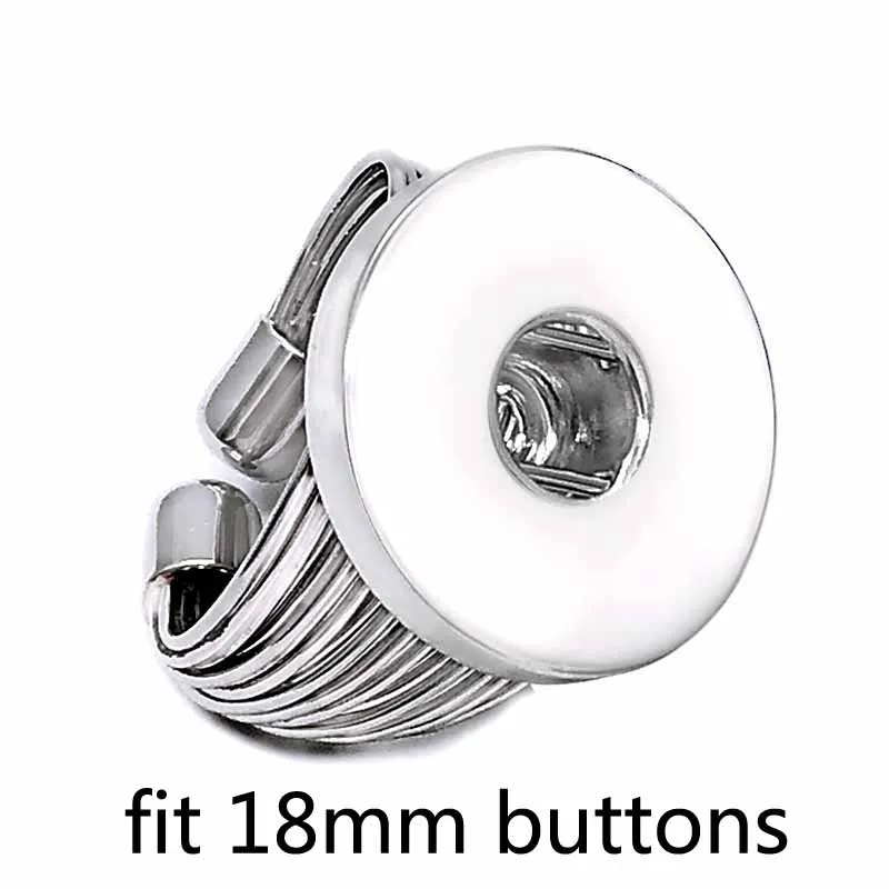 Adjustable 015 flower DIY metal ring fit ginger 18mm snap button rings jewelry charm for women | Украшения и аксессуары