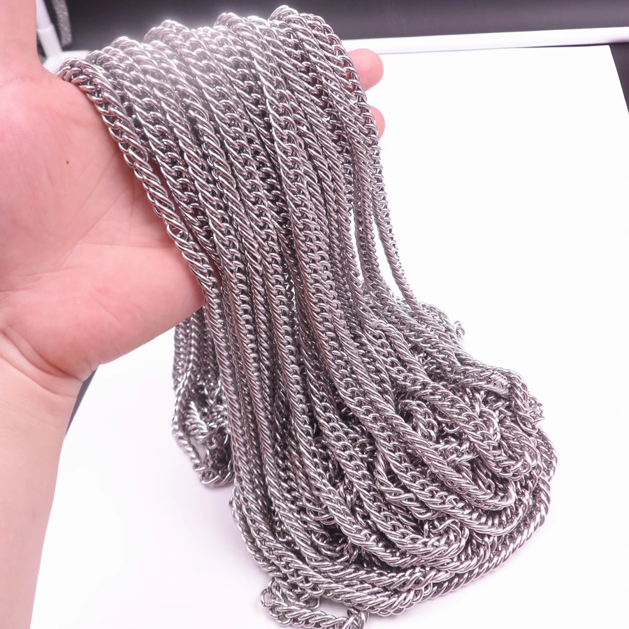 Wholesale 10meter  Lot  Stainless Steel Smooth Double  Link Chain Jewelry Finding /Marking DIY Necklace 9mm wide