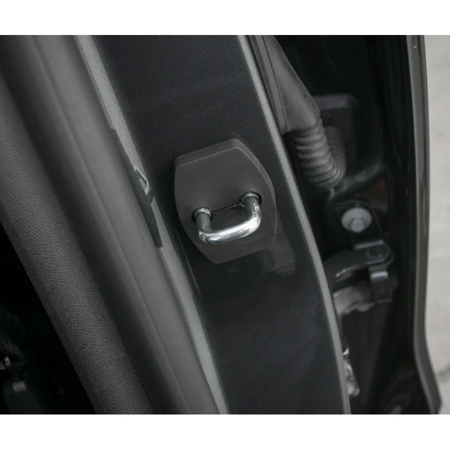 

YAQUICKA 4Pcs/set Car Door Lock Buckle Cover Trim For Chevrolet Equinox 2017+ Black ABS