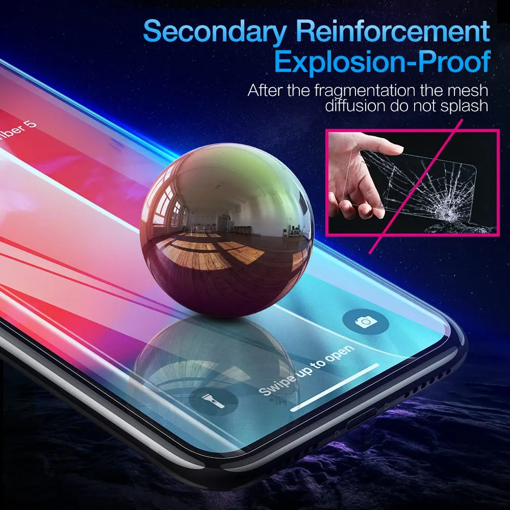 Закаленное стекло для iPhone XS MAX XR защита экрана полное покрытие Защитное 7 6 s Plus 5 SE 8